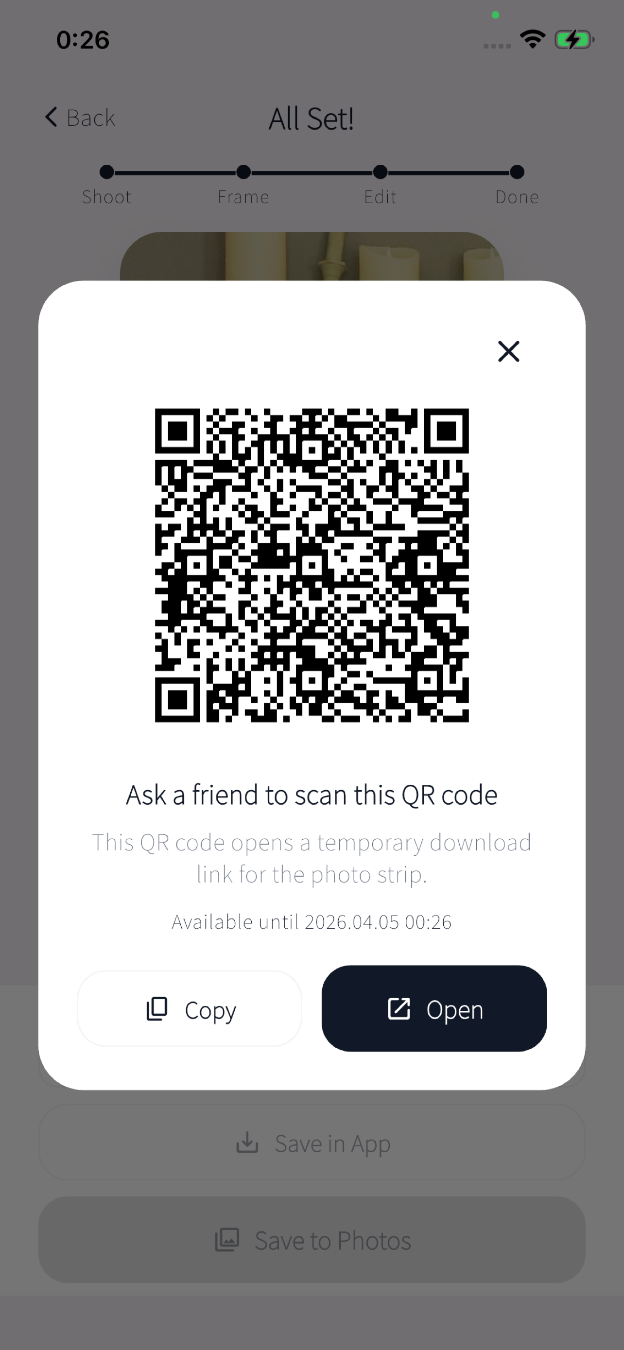 QR sharing